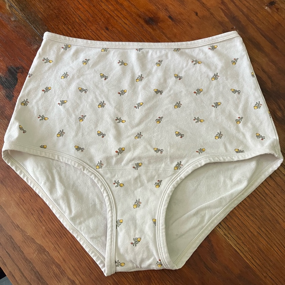 ARQ High Rise Undies Yellow Calico Large